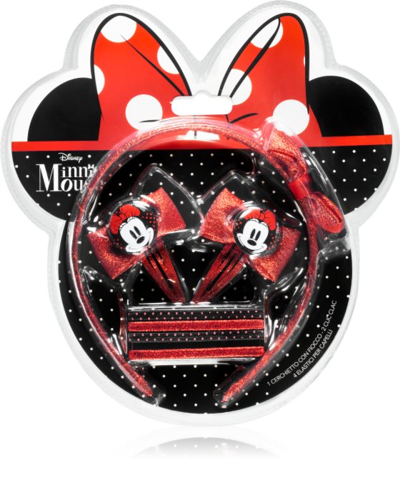 Babyhug Disney Free Size Hair Accessories Combo Set with Minnie Mouse Applique - Pink & Purple main image 1