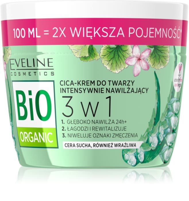 Eveline Cosmetics Bio Organic 3 in 1 Intensive Hydrating Cream With ...