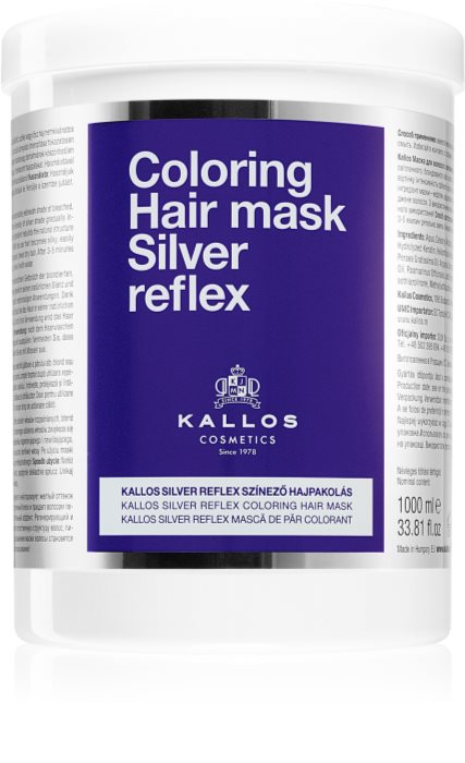 Kallos masks silver reflex coloring hair mask new маска нейтрализующая желтизну 1000 мл