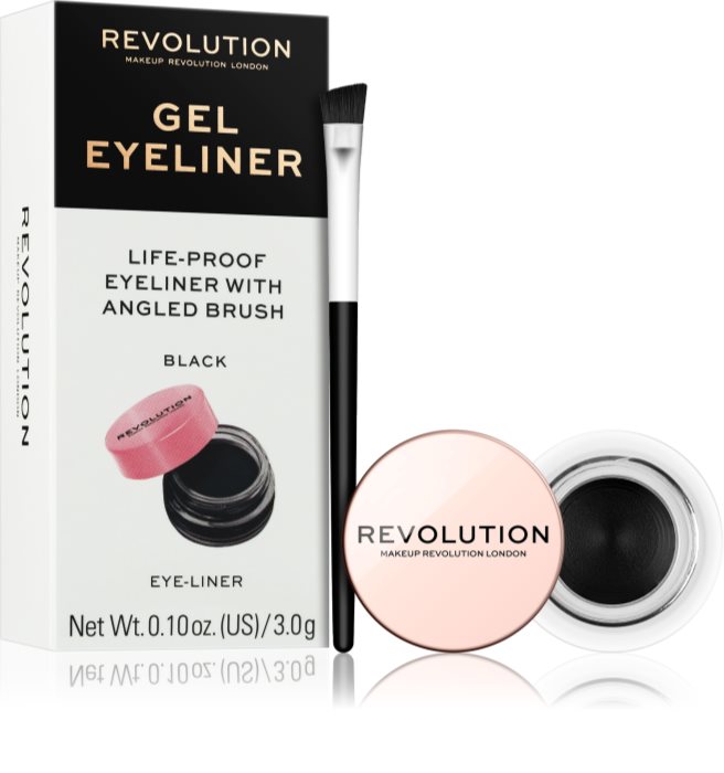 Makeup Revolution Gel Eyeliner Pot гел очна линия с четка notino.bg