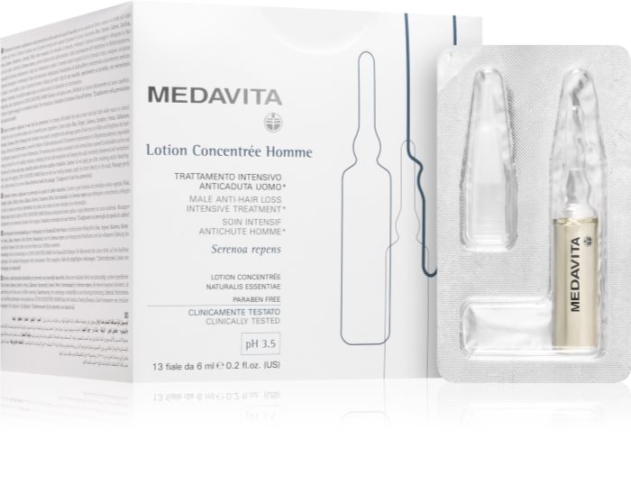 Medavita Lotion Concentree Homme plaukų augimą skatinančios ampulės