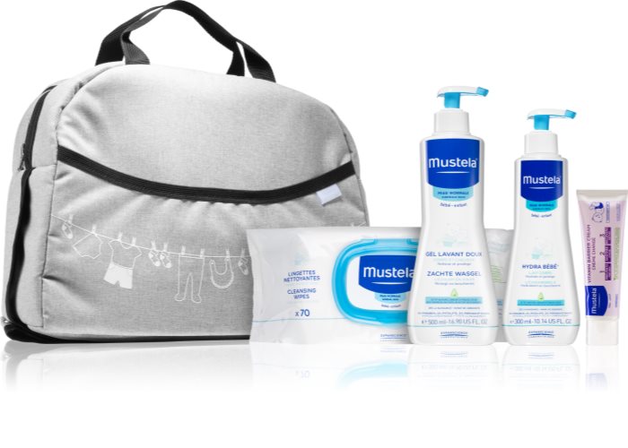 Mustela Cestino Regalo Neonato Grigio | Kit Con 5 Prodotti Per L'Igiene Del Bebè | Ideale Per Neonati - Foto 5
