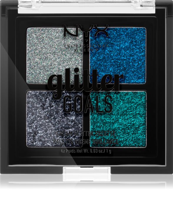 NYX Professional Makeup Glitter Goals Pressed Shimmer Palette Small Pack notino.ie