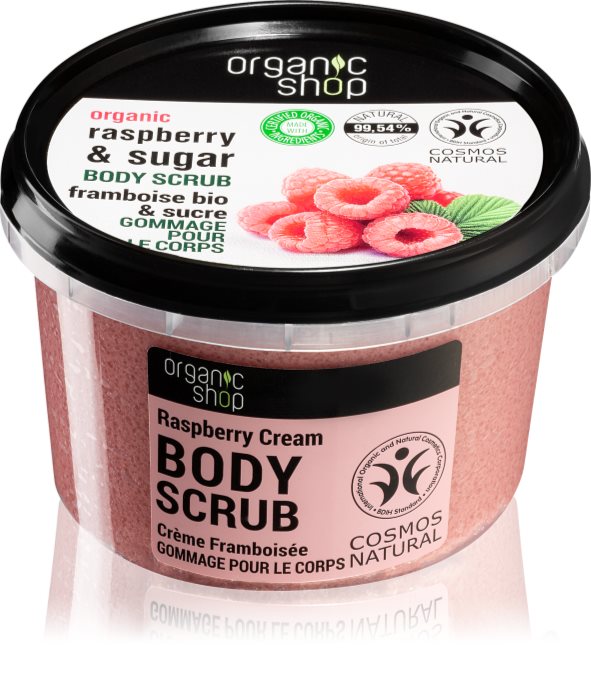 Organic Shop Body Scrub Raspberry & Sugar exfoliante corporal de grano