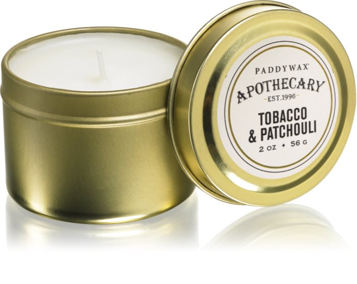 Paddywax Apothecary Tobacco & Patchouli scented candle in tin notino