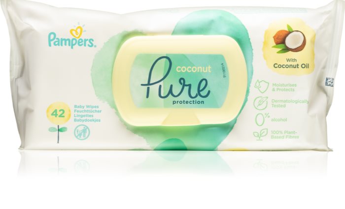Pampers Pure Protection Coconut Baby Gentle Wet Wipes for Sensitive