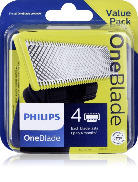 Philips OneBlade QP240 50 Replacement Blades 4 Pcs Notino Co Uk   Philips Oneblade Qp240 50 Replacement Blades 4 Pcs  