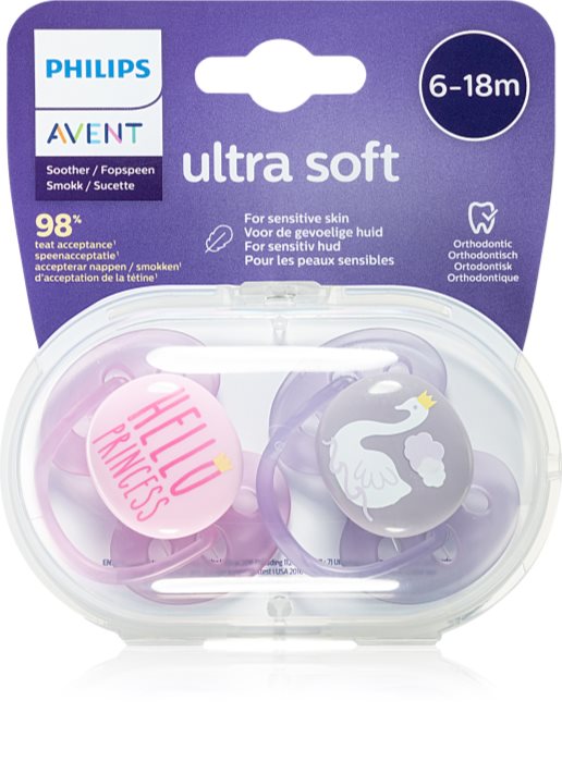 Philips Avent Soother Ultra Soft 6 18 m dummy notino.co.uk