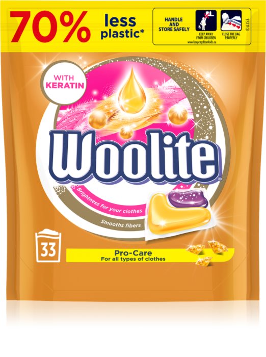Woolite ProCare laundry pods Med keratin notino.se