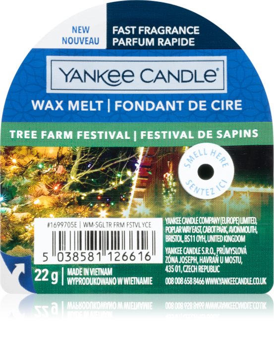 Yankee Candle Tree Farm Festival cera derretida aromatizante notino.pt