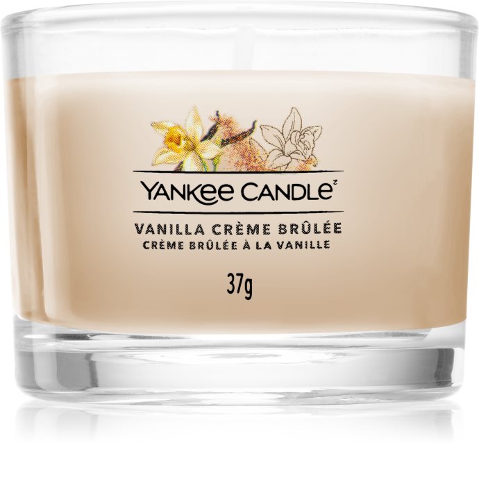 Yankee Candle Vanilla Creme Brulee votive candle glass notino.co.uk