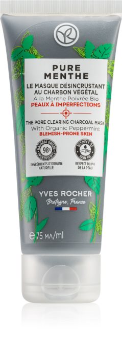 Yves Rocher Pure Menthe Cleansing Mask With Activated Charcoal Notino Co Uk