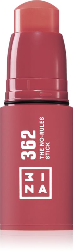 3INA The No-Rules Stick dermatograf multifuncțional pentru ochi, buze și obraji culoare 362 - Pink 5 g
