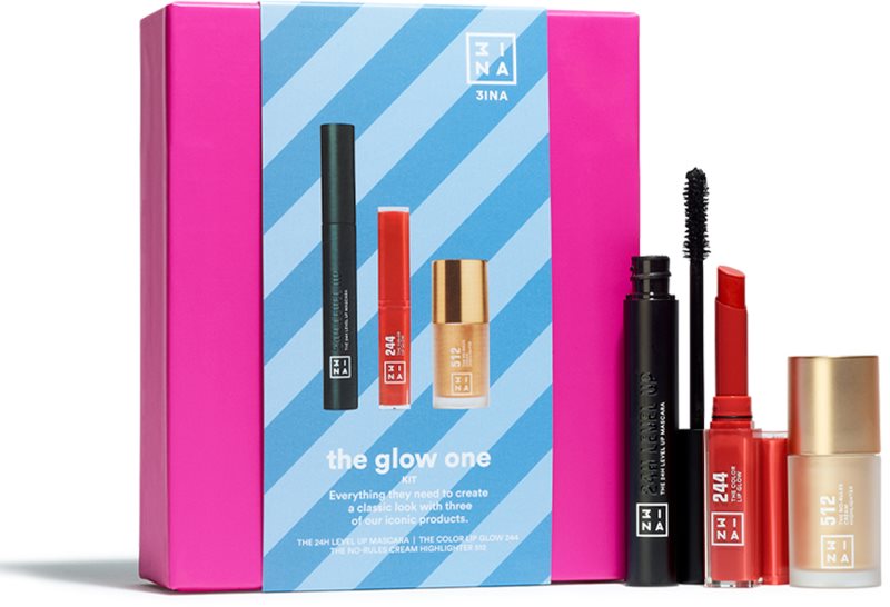 3INA Kit The Glow One make-up set în ambalaj cadou