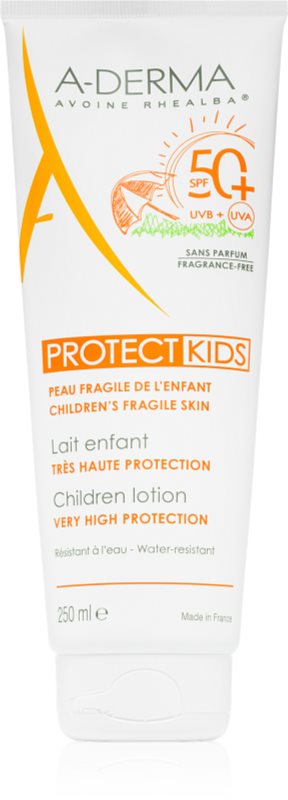 A-Derma Protect Kids Children Lotion Ptrotectie solara pentru copii SPF 50+ 250 ml