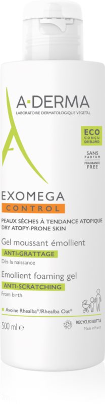 A-Derma Exomega Control Emollient Foaming Gel gel hidratant spumant pentru piele uscata spre atopica