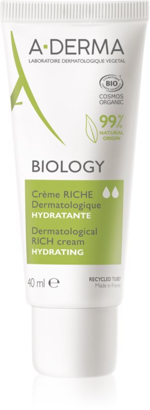 A-Derma Biology Rich Cream produs hrănitor pentru ten uscat sensibil si foarte uscat 40 ml