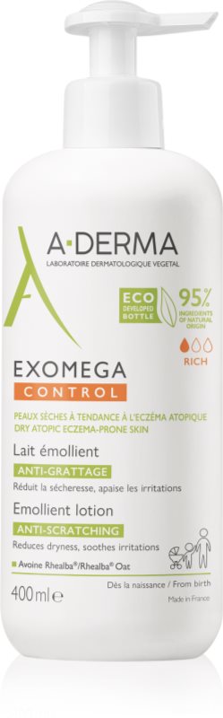 A-Derma Exomega Control Emollient Lotion lapte de corp impotriva iritatiilor si mancarimilor