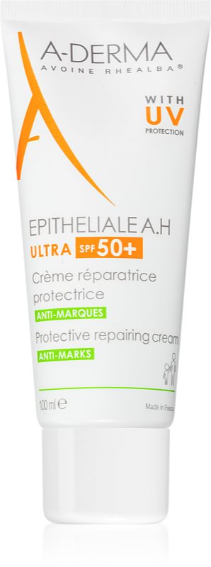 A-Derma Epitheliale A.H. Ultra Protective Repairing Cream cremă protectoare pentru piele sensibila SPF 50+ 100 ml
