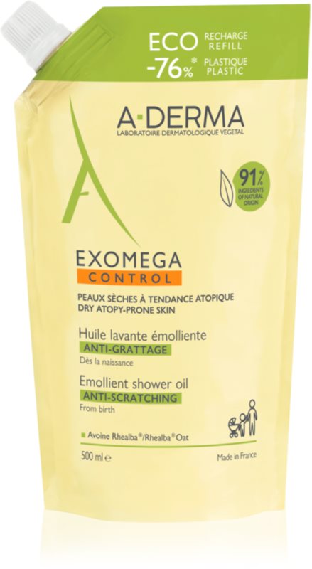A-Derma Exomega Control Emollient Shower Oil ulei de duș emolient rezervă