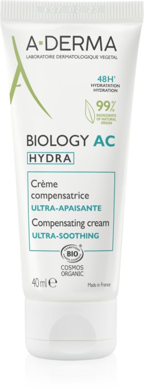 A-Derma Biology AC Hydra crema calmanta si hidratanta cu o eficienta de 48 h 40 ml