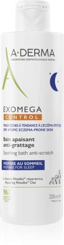 A-Derma Exomega Control Soothing Bath Anti-Scratch baie calmanta impotriva iritatiilor si mancarimilor 200 ml