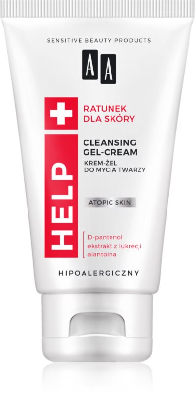 AA Cosmetics Help Atopic Skin gel cremos pentru curatare pentru piele uscata spre atopica fără parfum 150 ml