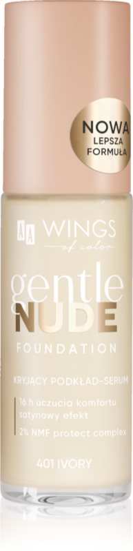 AA Wings of Color Gentle Nude Foundation fond de ten lichid cu efect de hidratare