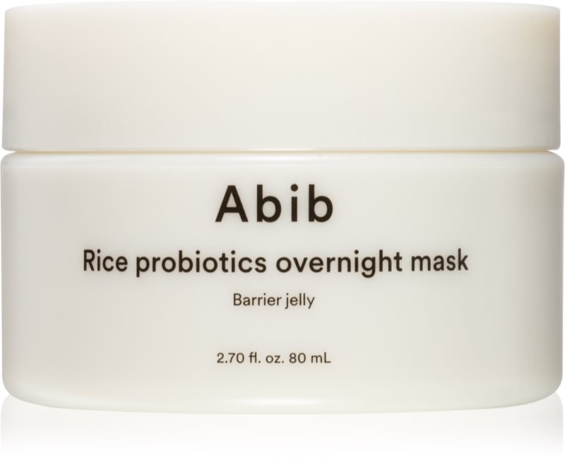 Abib Rice Probiotics Overnight Mask Barrier Jelly masca faciala de noapte pentru hidratare intensa 80 ml