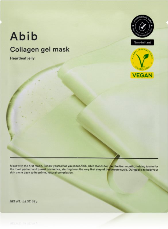 Abib Collagen Gel Mask Heartleaf Jelly mască intensă cu hidrogel cu efect calmant 35 g