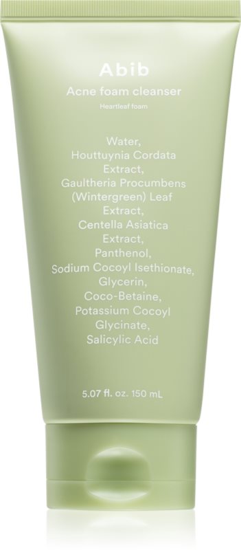 Abib Heartleaf Mild Foam Cleanser spuma de curatare revigoranta pentru ten acneic 150 ml