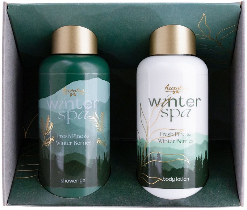 Accentra Winter Spa Fresh Pine & Winterberries set cadou pentru baie parfum Fresh Pine & Winterberries