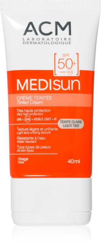 ACM Medisun cremă protectoare SPF 50+ culoare Light 40 ml