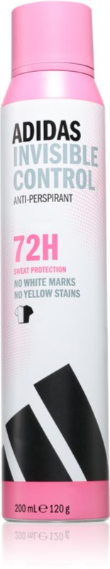Adidas Invisible Control antiperspirant impotriva petelor albe 200 ml