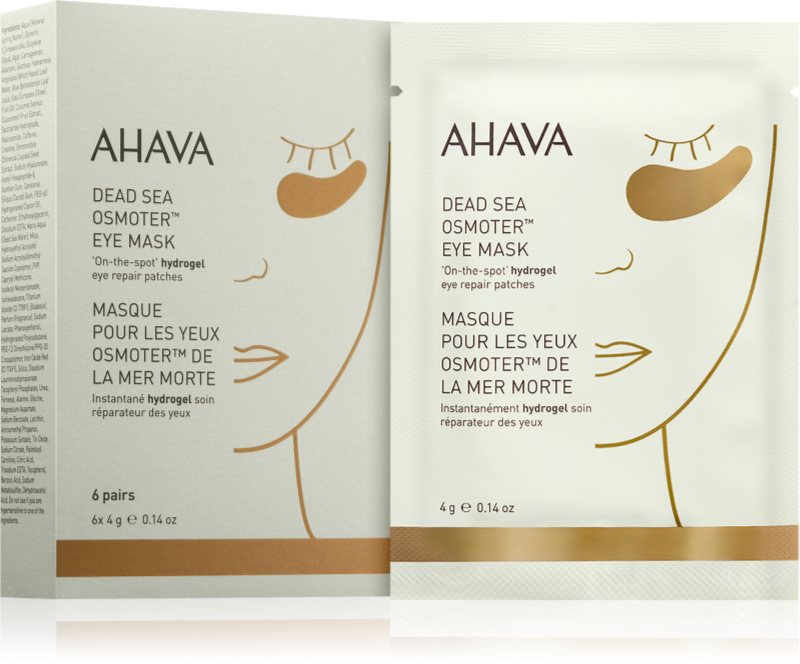 AHAVA Youth Boosters Osmoter™ masca hidrogel pentru ochi pentru luminozitate si hidratare 6x4 g