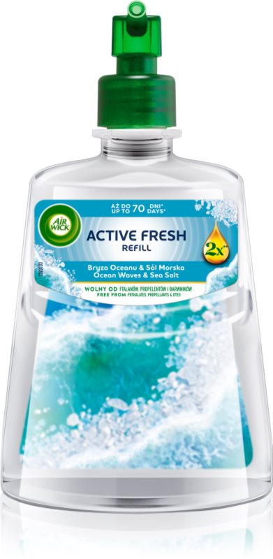 Air Wick Active Fresh Ocean Waves & Sea Salt odorizant de camera rezervă 228 ml