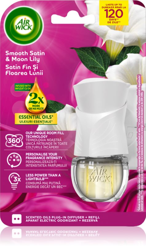 Air Wick Smooth Satin & Moon Lily Electric odorizant electric cu rezervã 19 ml
