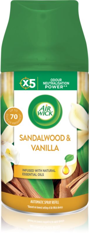 Air Wick Freshmatic Vanilla & Sandalwood odorizant de camera rezervă 250 ml
