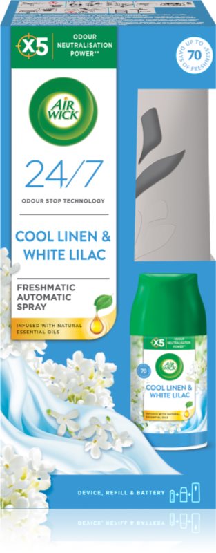 Air Wick Freshmatic Cool Linen & White Lilac odorizant de aer automat cu reîncărcare 250 ml