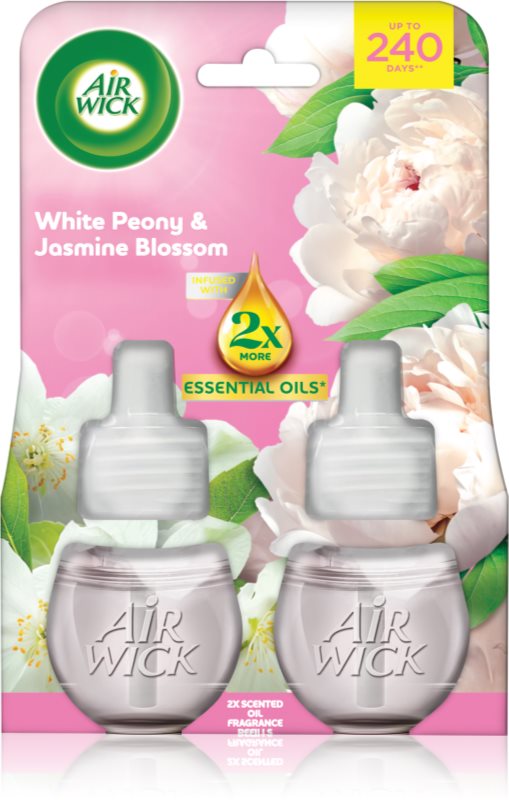 Air Wick Essential Oils White Peony & Jasmine Blossom rezervă pentru difuzorul electric 2x19 ml
