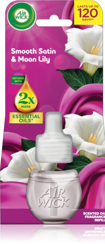 Air Wick Essential Oils Smooth Satin & Moon Lily rezervă pentru difuzorul electric 19 ml