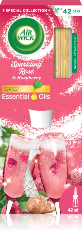 Air Wick Essential Oils Sparkling Rosé & Rasberry aroma difuzor cu rezervã 25 ml