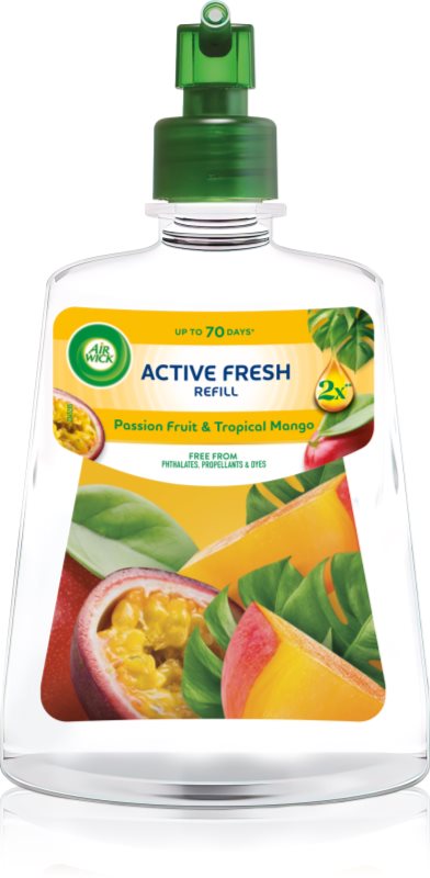 Air Wick Active Fresh Passion Fruit & Tropical Mango odorizant de camera rezervă 228 ml