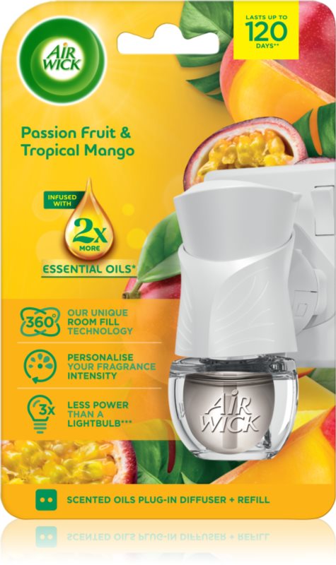 Air Wick Electric Passion Fruit & Tropical Mango odorizant electric cu rezervã 199 ml