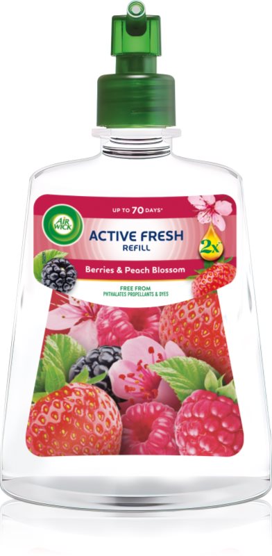 Air Wick Active Fresh Berries & Peach Blossom odorizant de camera rezervă 228 ml