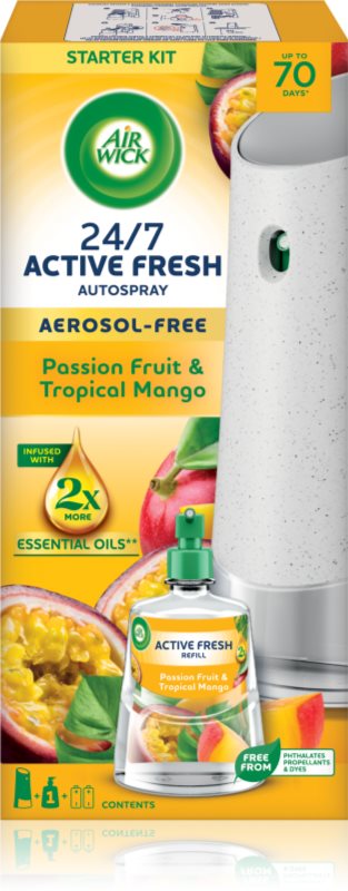 Air Wick Active Fresh Passion Fruit & Tropical Mango odorizant de aer automat cu reîncărcare 228 kg