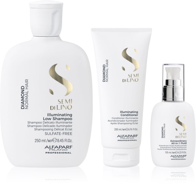 Alfaparf Milano Semi di Lino Diamond Kit set pentru un par stralucitor si catifelat