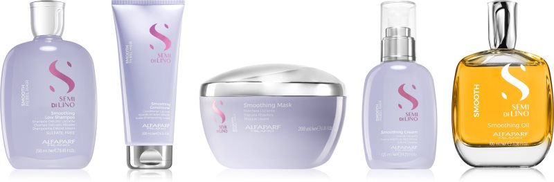 Alfaparf Milano Semi di Lino Smooth Smoothing Kit set pentru par indisciplinat