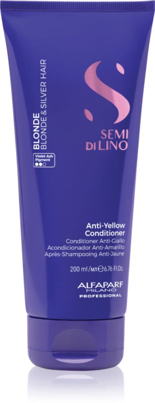 Alfaparf Milano Semi di Lino Blonde balsam de par violet pentru parul blond cu suvite 200 ml
