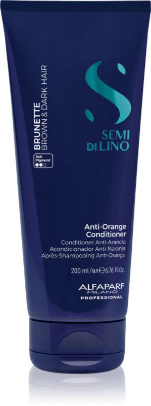 Alfaparf Milano Semi di Lino Brunette balsam nuanțator neutralizarea subtonurilor de alamă 200 ml